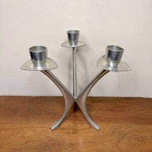 Brodrene Mylius Pewter Triple Candle Holder